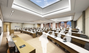 An artist's rendering of one of the new Wharton classrooms in San Francisco