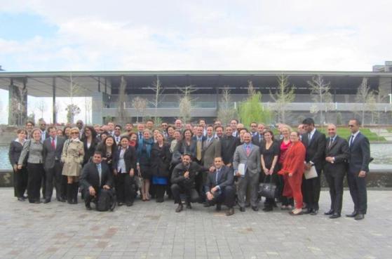 Participants in NYU Stern's Global Study Tour for Executive MBAs traveled to Frankfurt, Germany, and Madrid, Spain