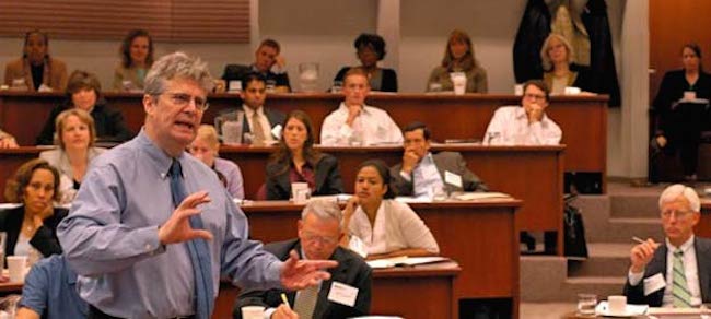 An Executive MBA class at the University of Chicago's Booth School of Business