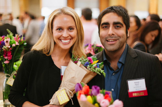 Wharton EMBA Munish Dayal with his startup co-founder Laurenne Resnick